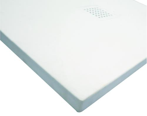 Receveur de douche extra?plat NARA 90x140 - Résine ardoise blanc - Découpable - bonde incluse